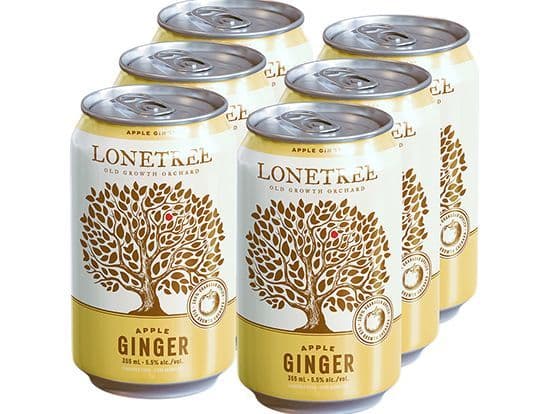 Lonetree Apple Ginger 6Pack, 355mL ciders (5.0% ABV)