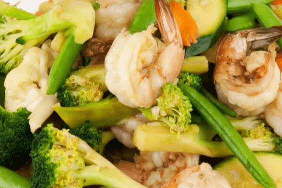 23. Sauteed Prawns with Mixed Vegetables