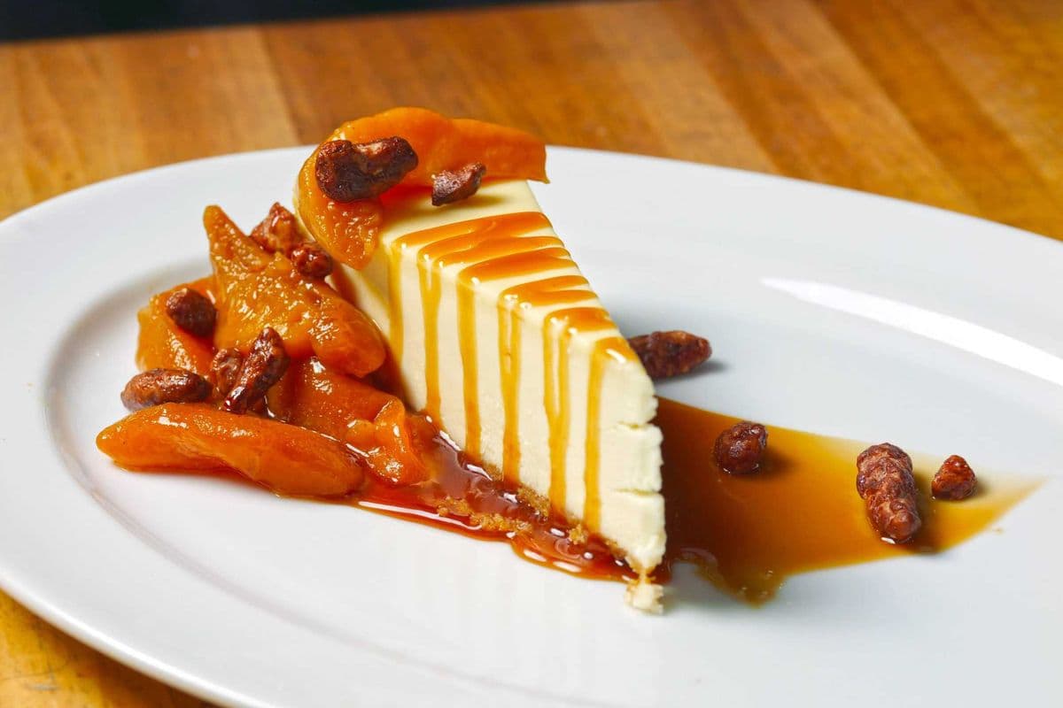 Peach & Praline Cheesecake