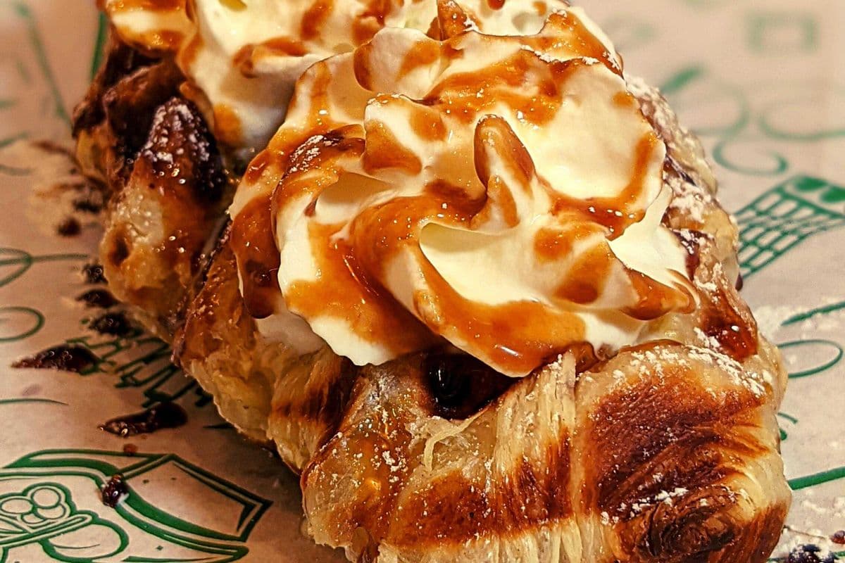 Dark Brown Sugar Drizzle Croffle