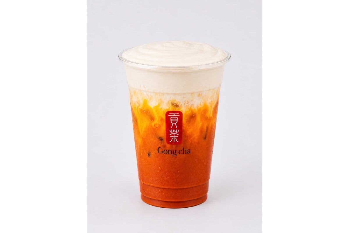 Mango Thai Tea with Milk Foam