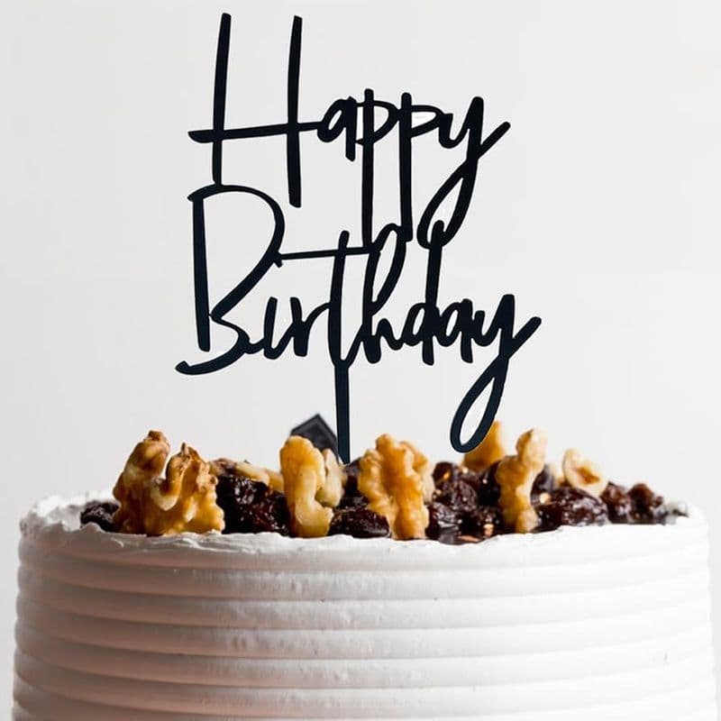Décoration de gâteau en acrylique/ Cake Topper Acrylic Happy Birthday
