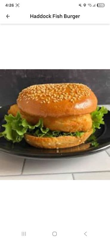 Haddock Fish Burger