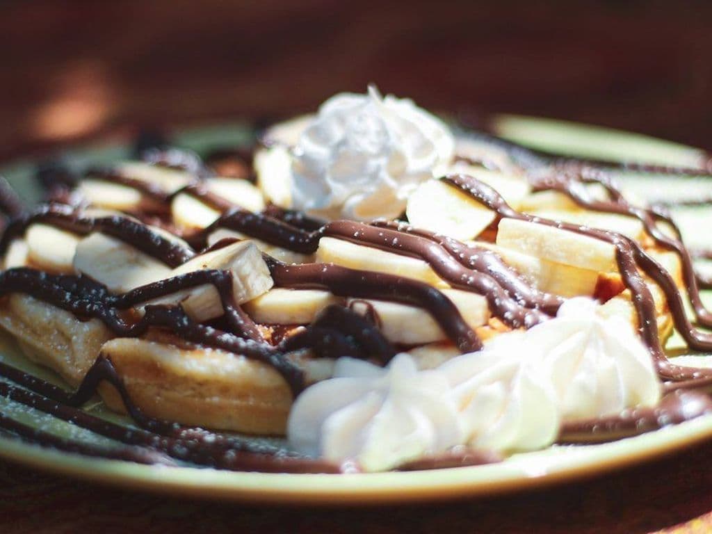 Gaufre choco-bananes / Chocolate banana waffle