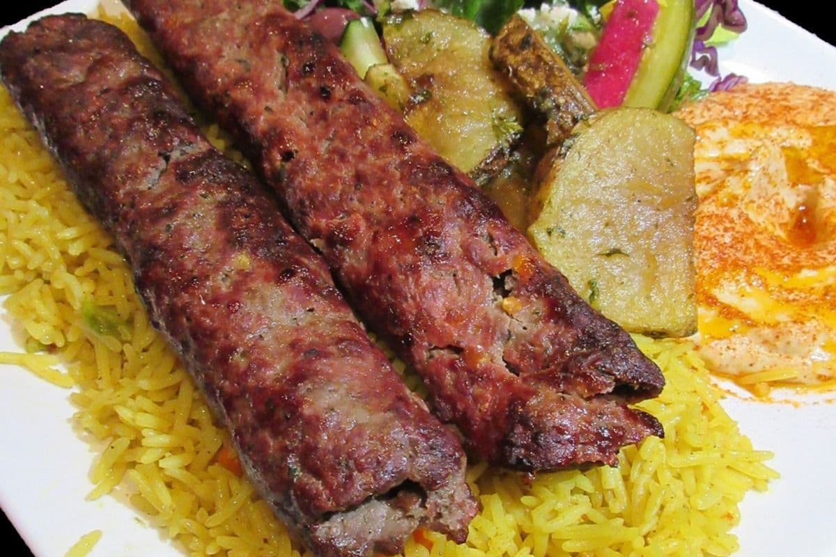 CHICKEN KABAB WITH RICE PLATTER
