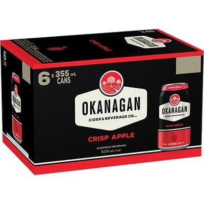 Okanagan Apple Ciders Crisp Apple, 6 x 355 ml