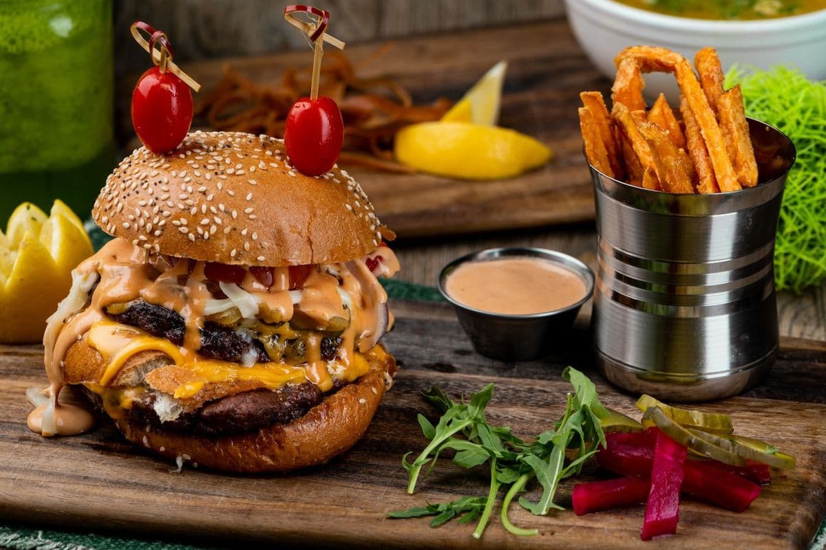 Gourmet Double Cheese Burger