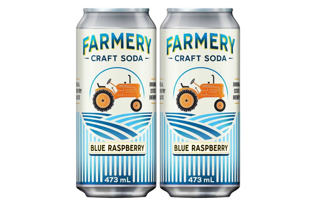 PAIR - Blue Raspberry Malted Soda 2 x 473ml (473ml)
