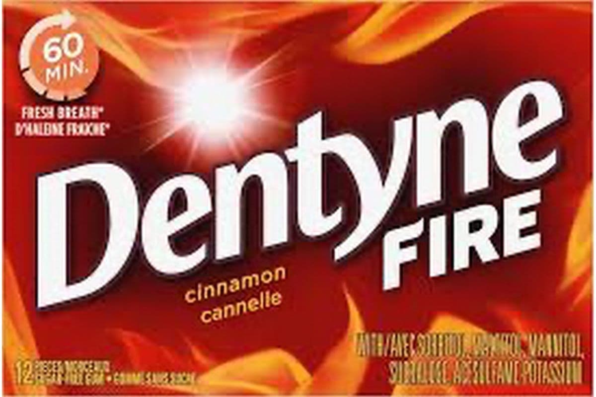 Dentyne Fire Bubble Gum Cinnamon (12 ct)