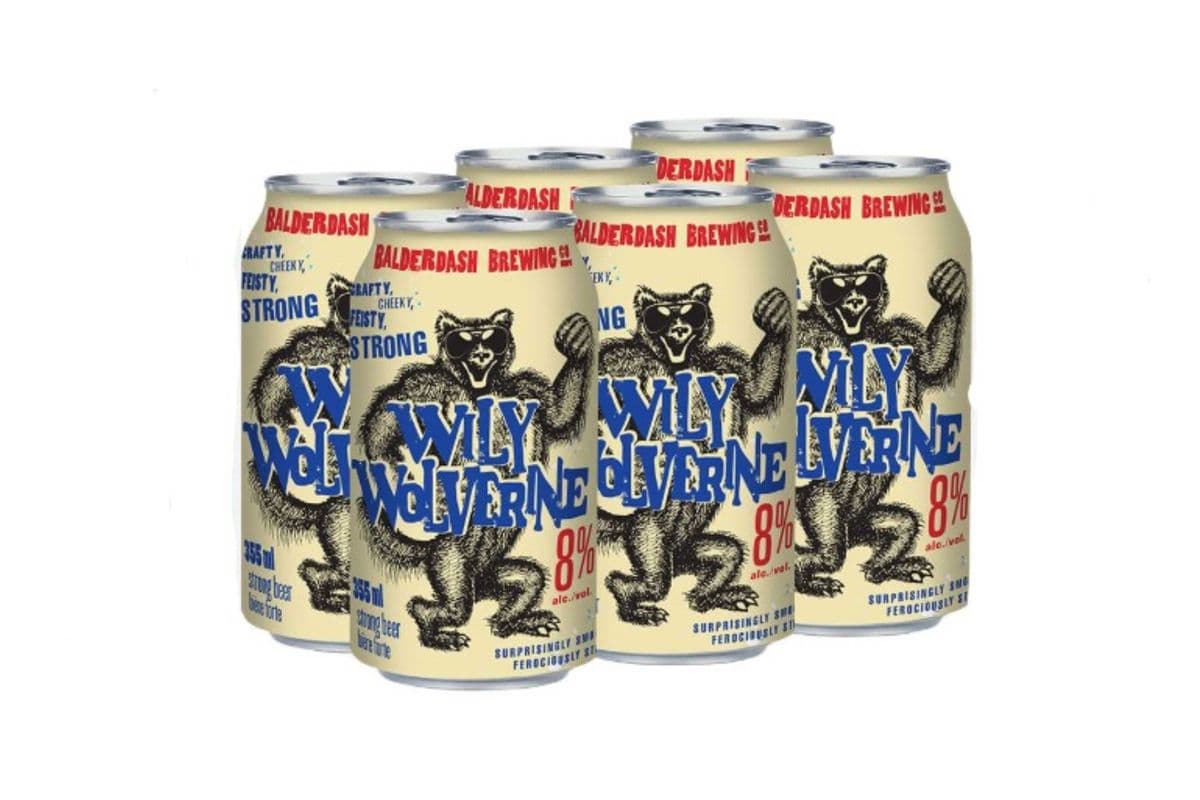 Balderdash Wily Wolverine Strong Lager (6 x 355 ml Can)