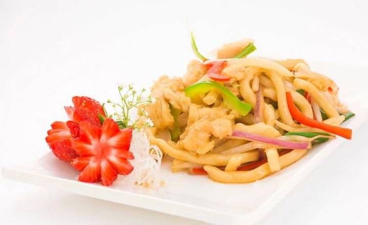 #439 Chicken Fried Udon