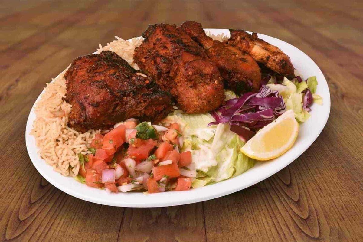 Half Chicken Kabob Dinner