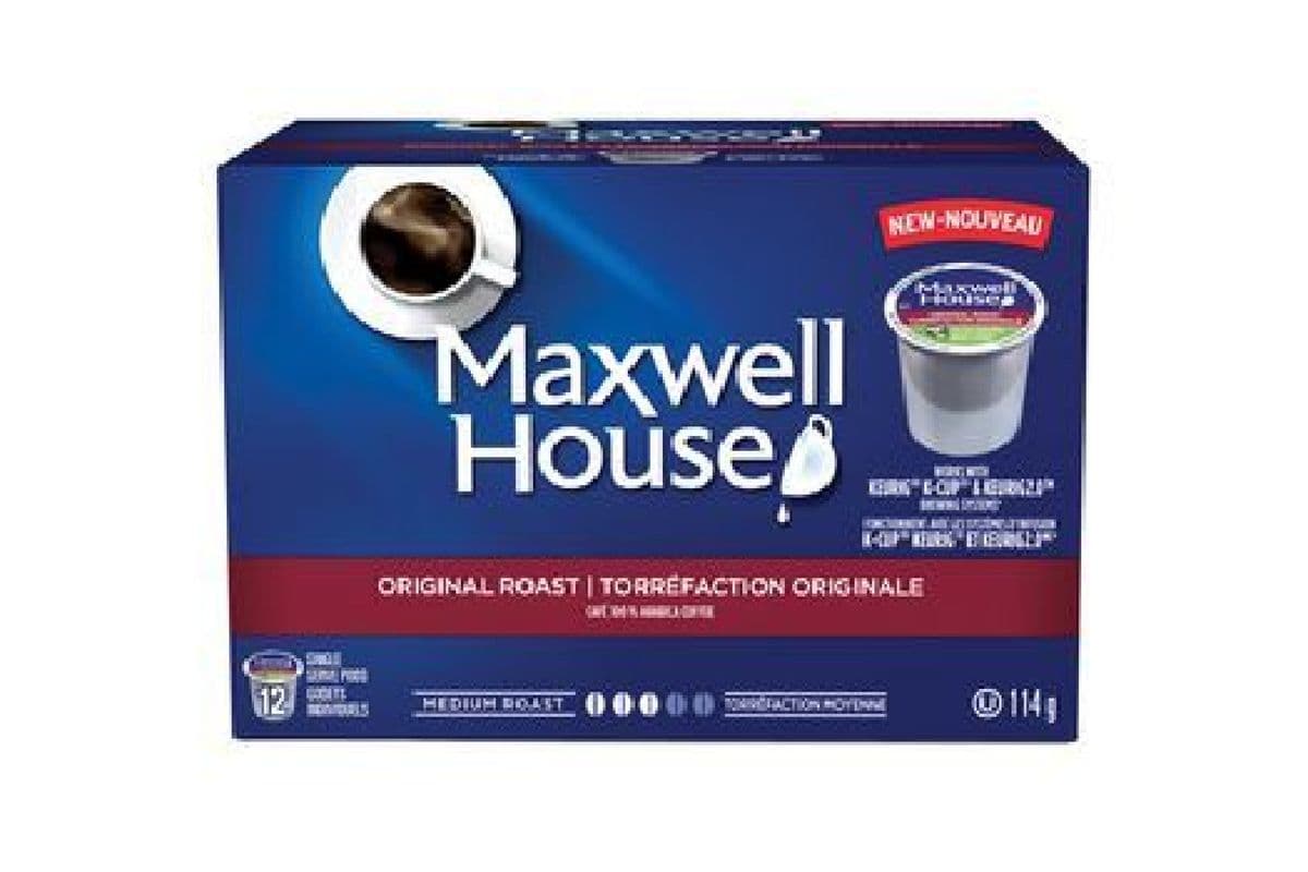 Maxwell House Original Roast Coffee Pods (12 ct), Medium (114 g)