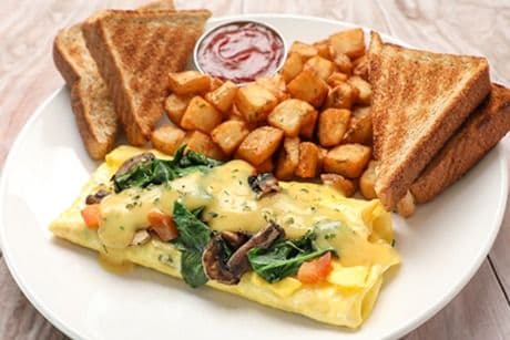 Spinach and Swiss Omelette