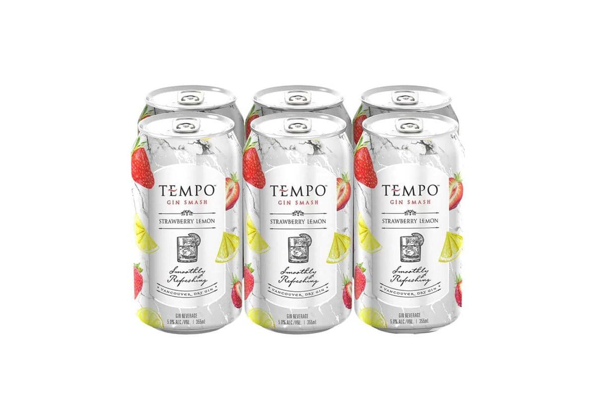 Tempo Gin Smash Strawberry Lemon (6 Cans) (6 x 355ml)