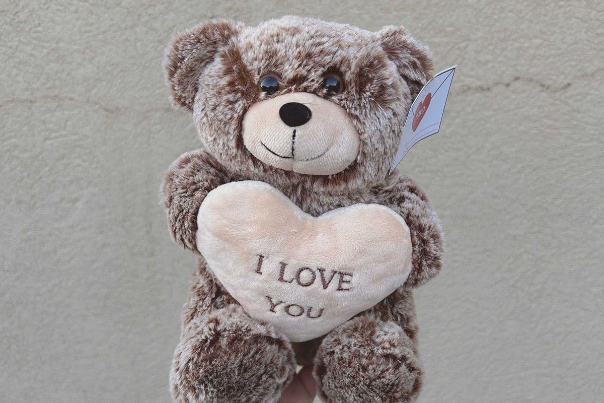 I Love You Bear - Medium, Dark Brown
