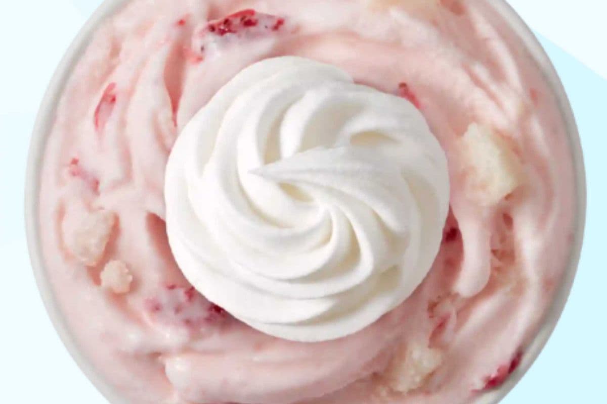 Strawberry Angel Food Cake Blizzard