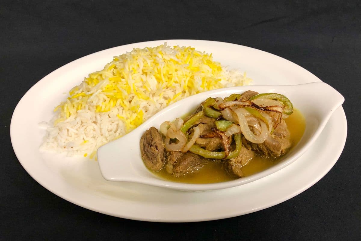 5. Dopiaza Lamb With Saffron Rice