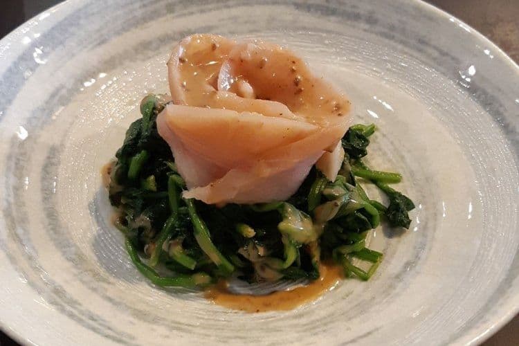 Salmon and Goma-ae
