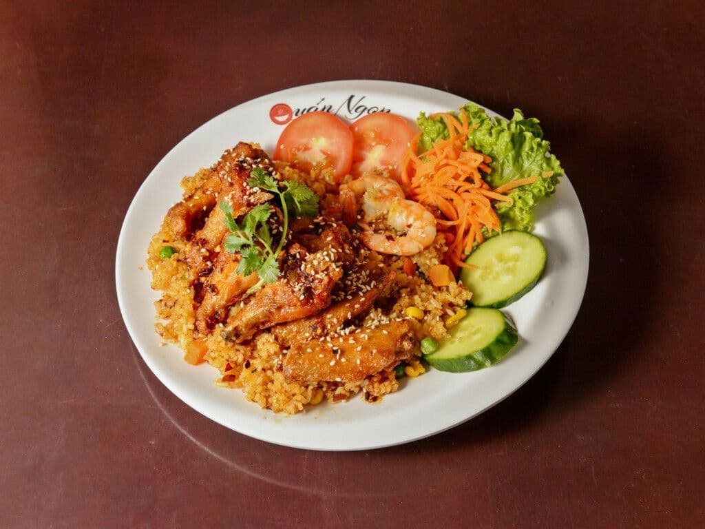 E7. Quan Ngon Chicken Wings and Special Fried Rice
