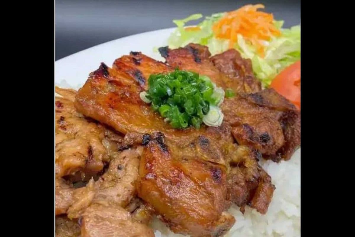 24D. Chicken and Grilled Pork Chop on Rice