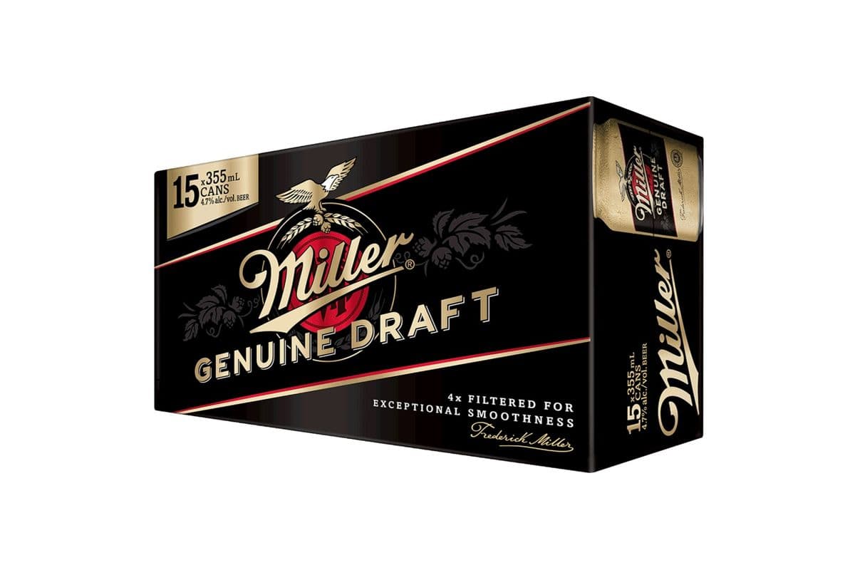 Miller Genuine Draft (15 Cans) (1 x 355ML)