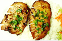 52. Lemongrass Chicken on Steamed Rice (2 pcs)