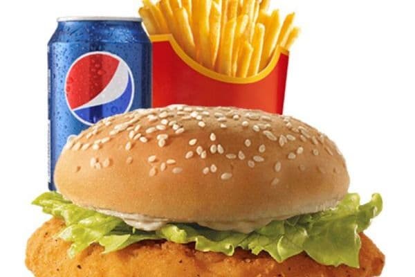 Chicken burger combo