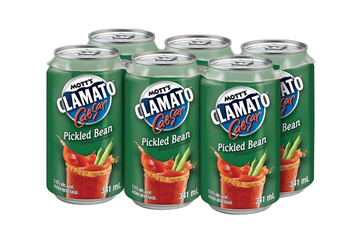 Mott's Clamato Caesar Pickled Bean-6PK (6 x 341ml)