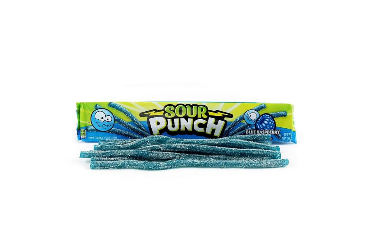 Sour Punch Blue Raspberry Straws