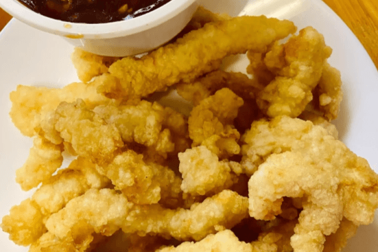 Breaded Cod Fish in Black Bean Sauce