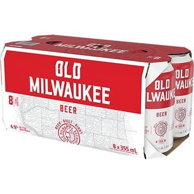 Old Milwaukee Lager, 8 x 355 ml
