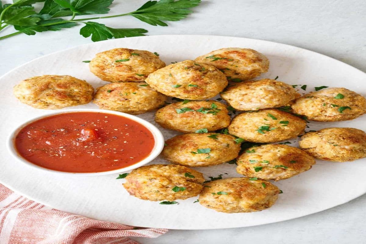 54. Chicken Balls with Sauce on Side