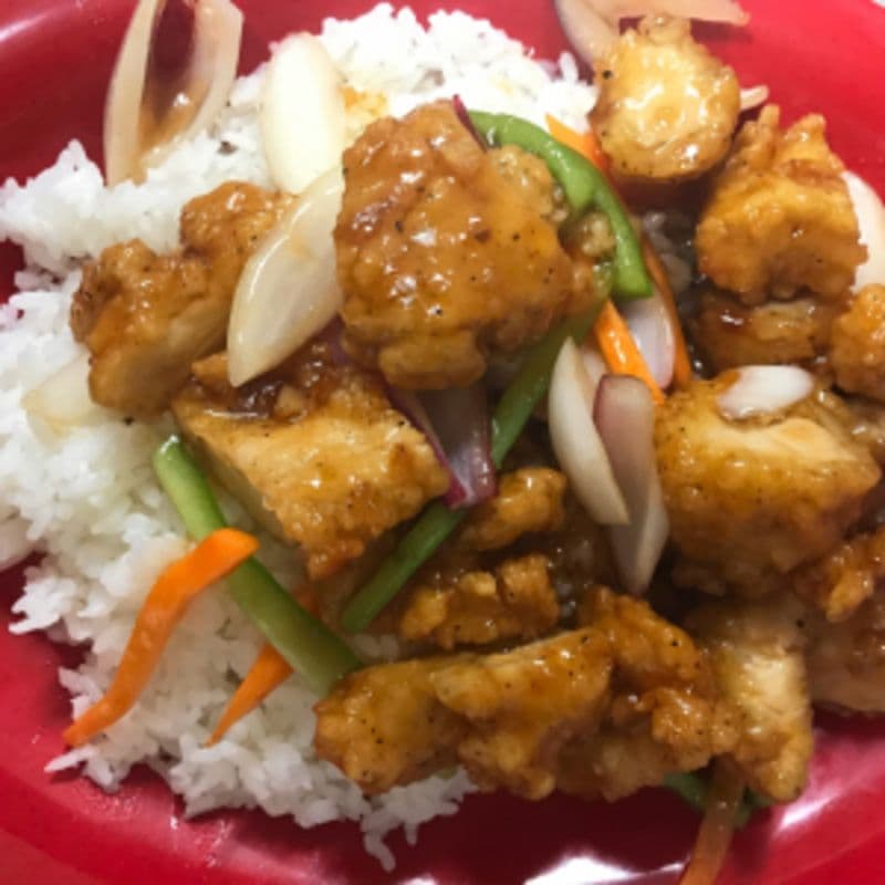 D12. General Tso's Chicken with Rice