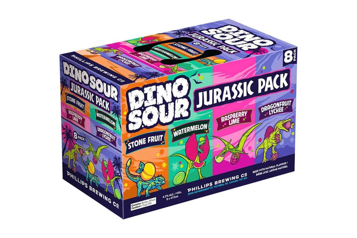 Phillips Dinosour Jurassic Pack (8 x 473ml Cans)