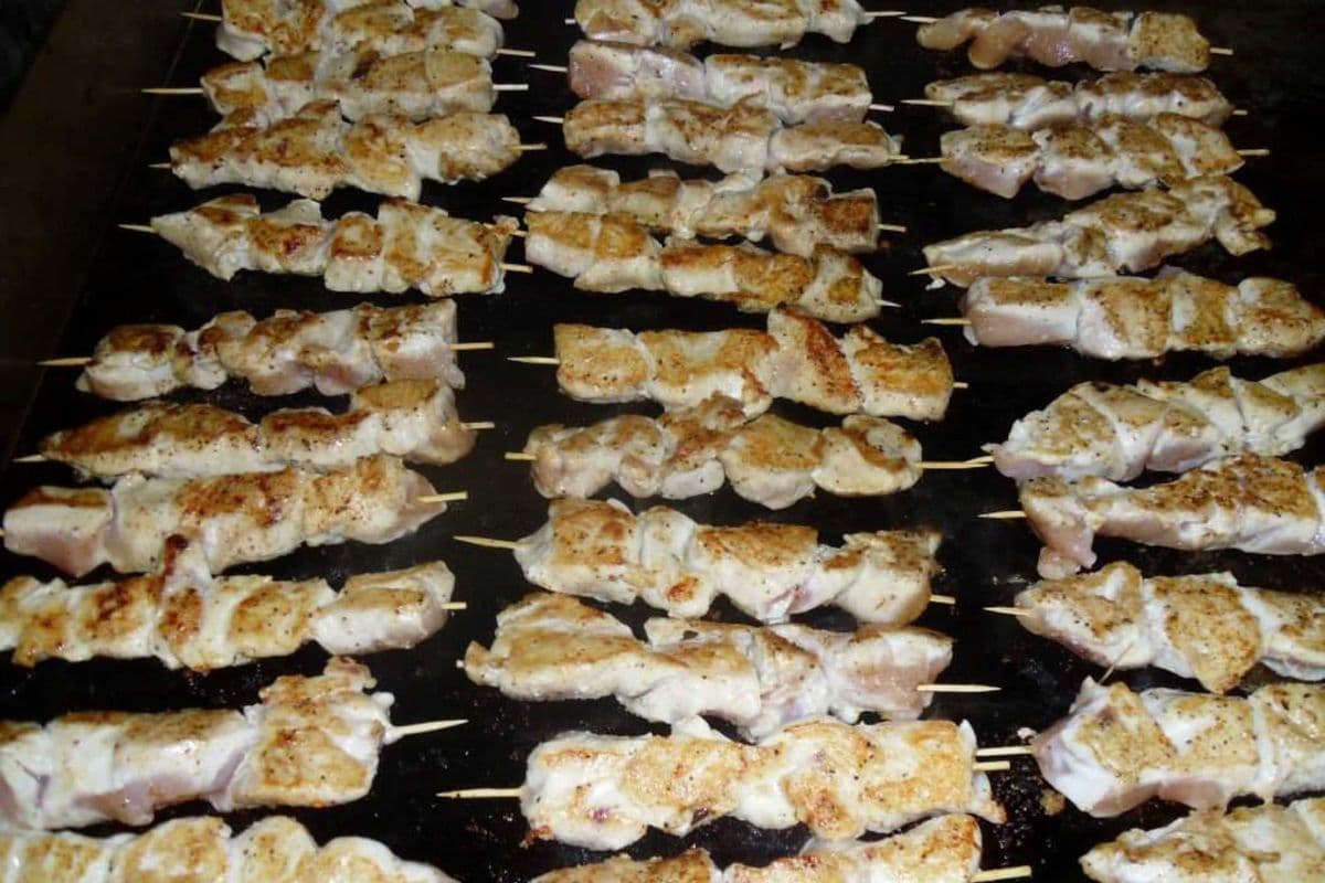 Grilled Chicken Breast Souvlaki Skewers (10 pcs).Just right.