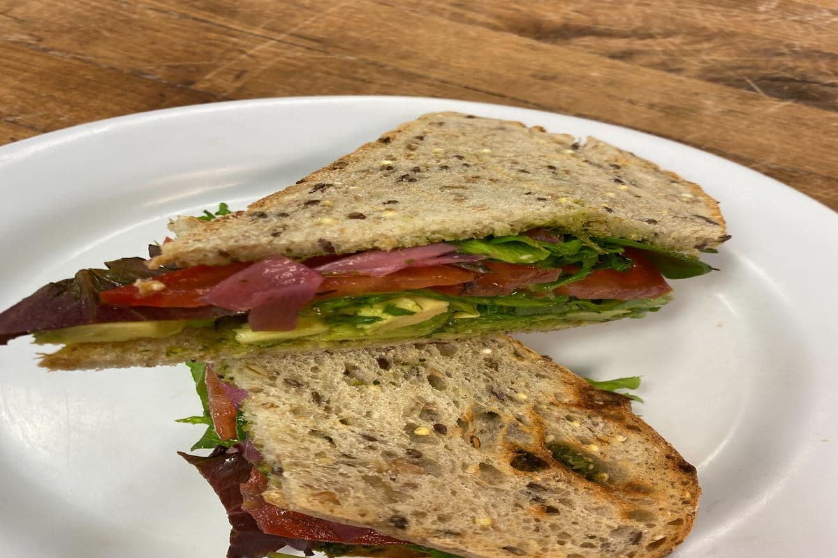 Avocado Cilantro Chilli Pesto Sandwich