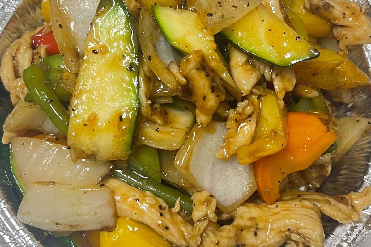 71. Sliced Chicken in Black Bean Sauce