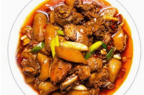 新疆大盘鸡拌面 / Xin Jiang Market Chicken with Noodles