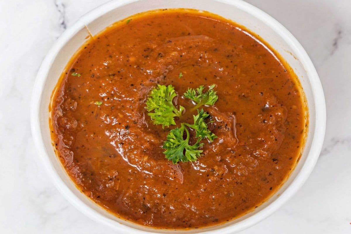 Fire Roasted Tomato Basil Soup (V)