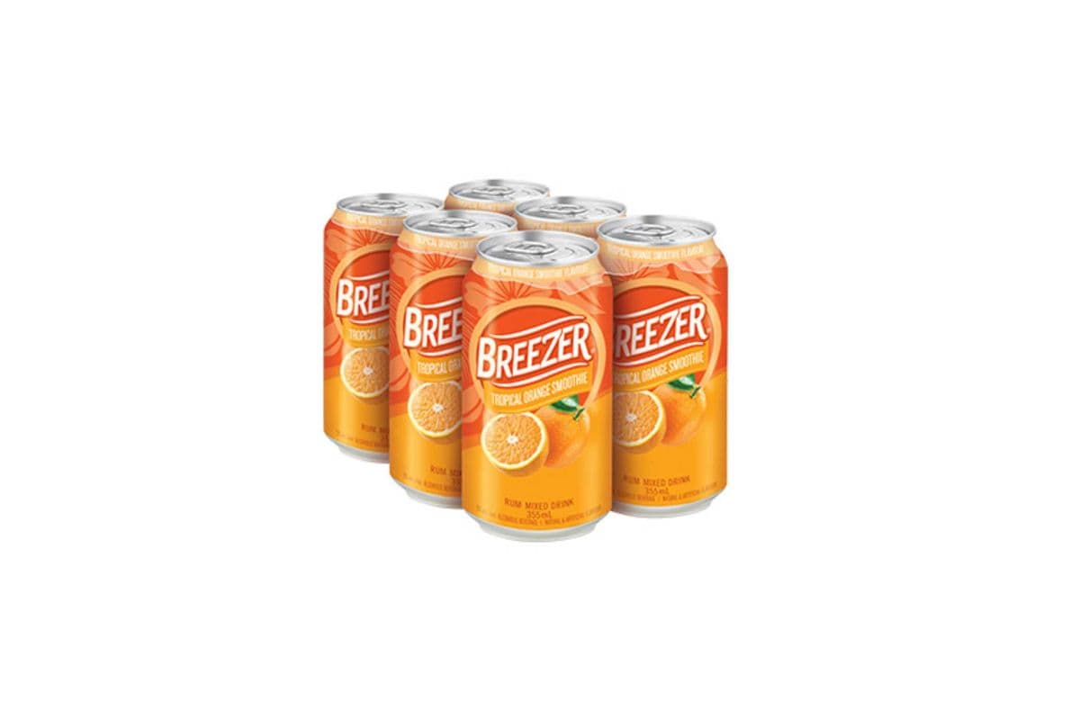 BREEZER TROPICAL ORANGE SMOOTHIE 6-PACK (6 x 355ML)