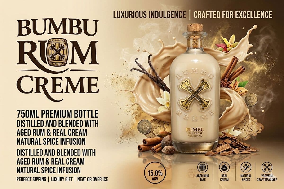 BUMBU RUM CREME LIQUEUR (750ML) 15.0% ABV (1 x 750 mL)