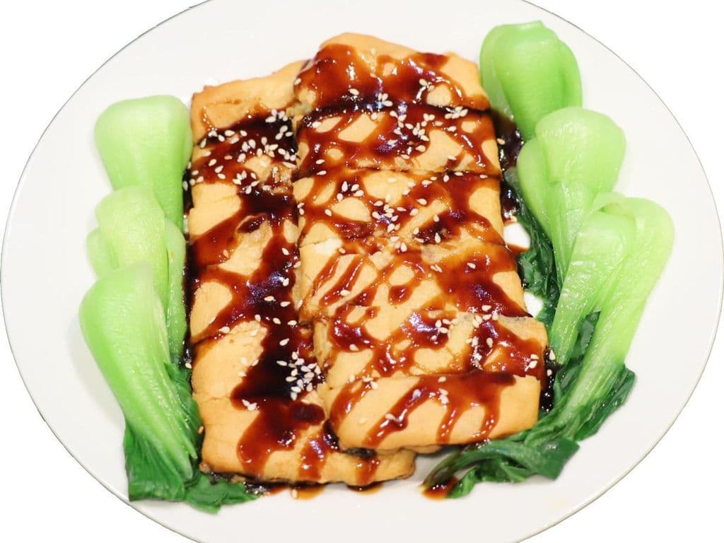 E48 Fried Bean-Curd & Veggies紫菜白玉