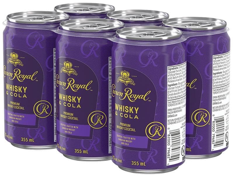 Crown Royal Whisky and Cola (6 x 355 ml cans)