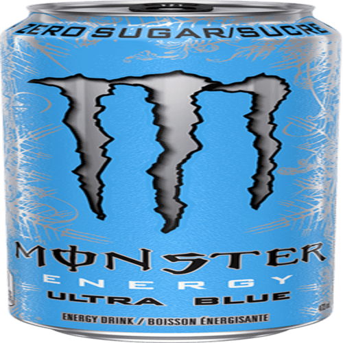 Monster Boisson Énergisante  Bleue Ultra 473ml/ Monster Energy Drink Ultra Blue 473ml