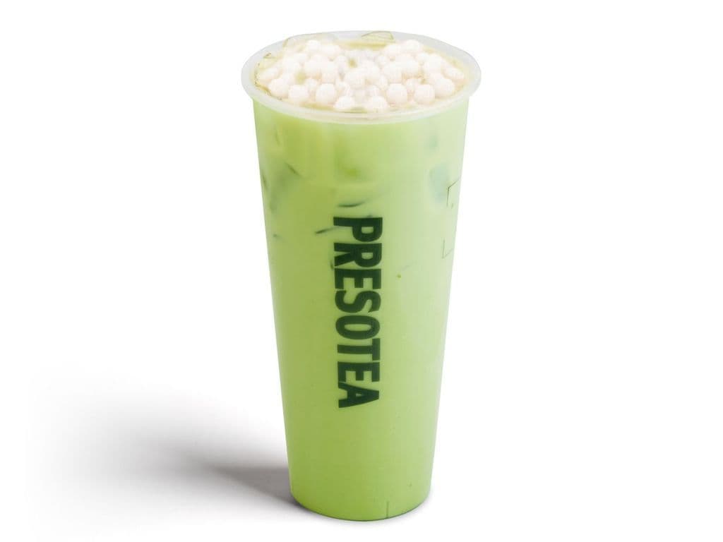 Matcha Milk Tea with White Pearl