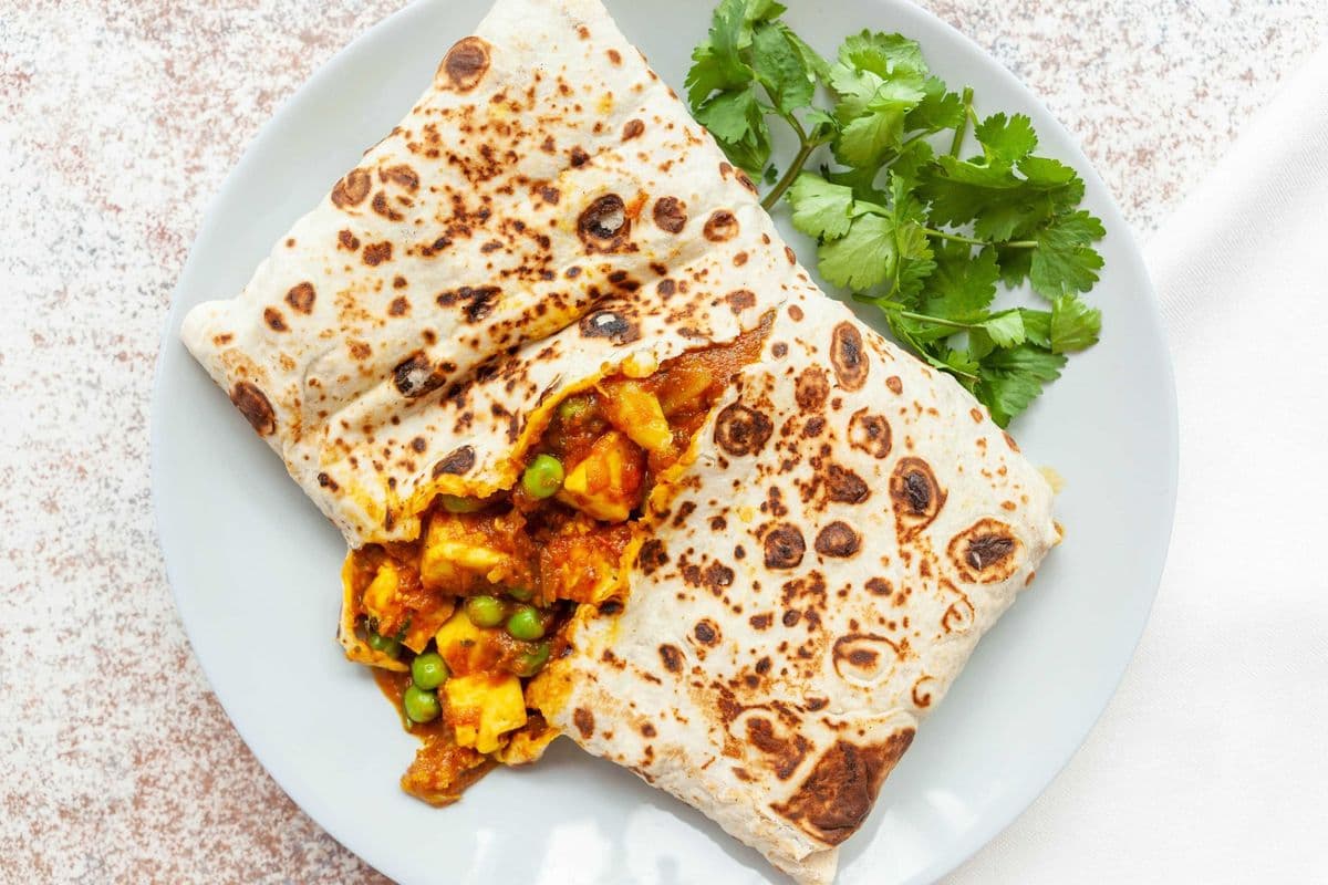 Mutter Paneer Roti