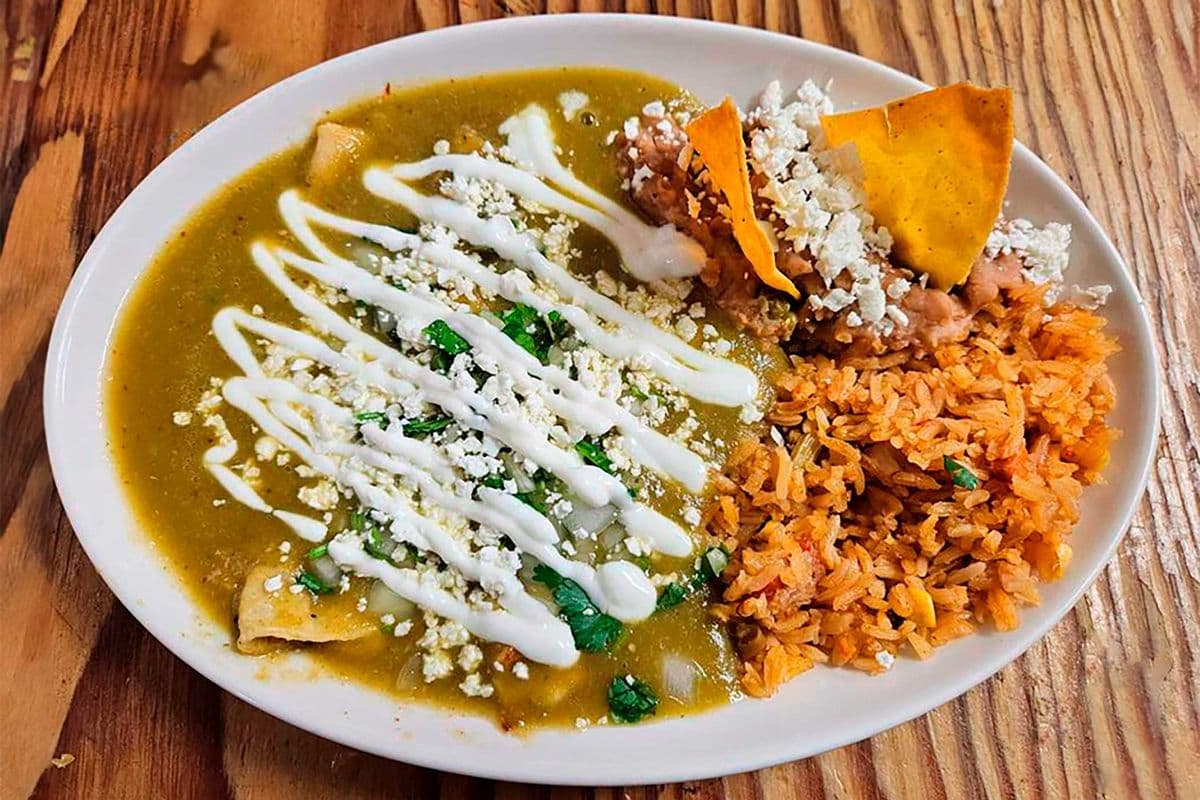 * Veggie Enchiladas RED OR GREEN (PLATE)