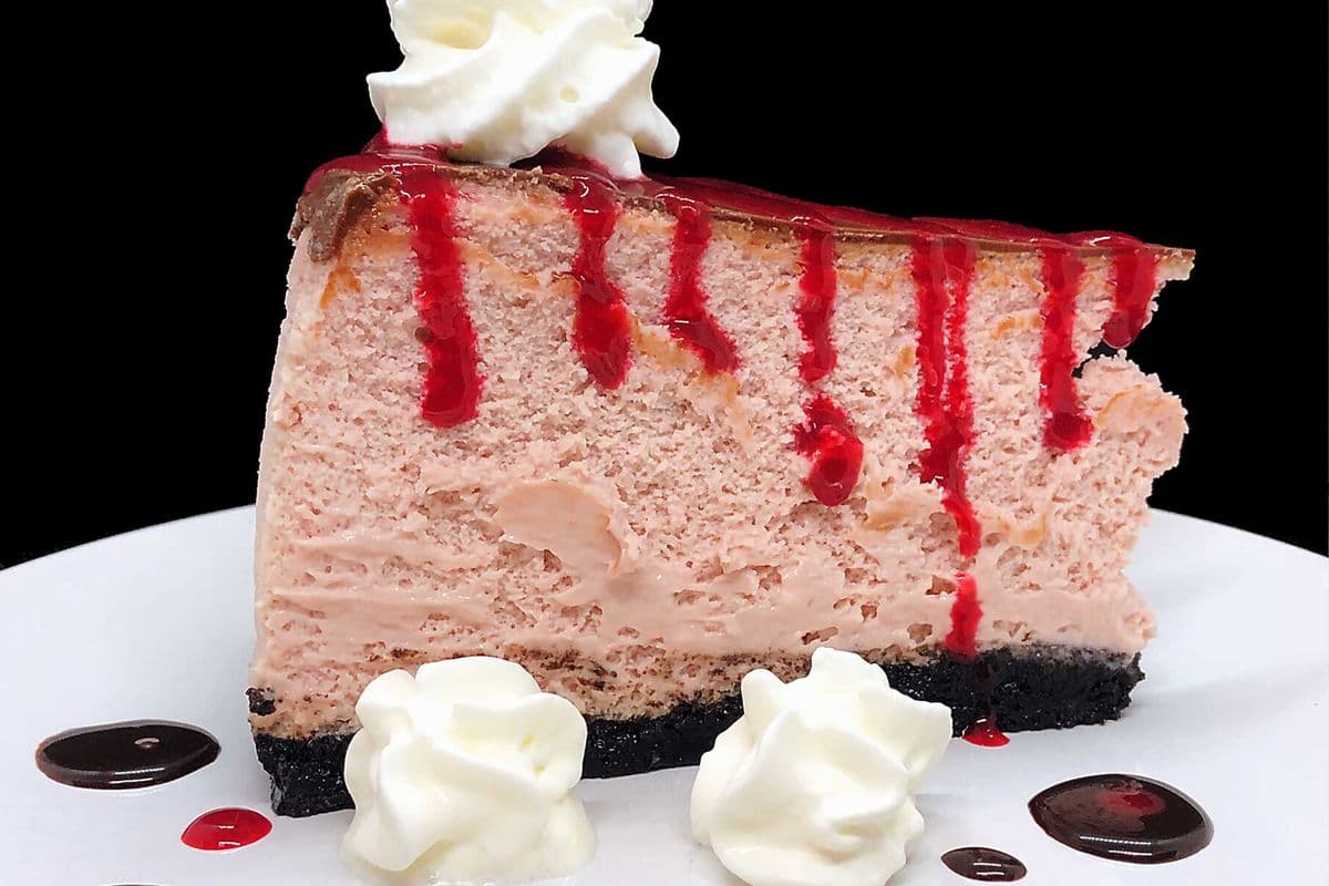 Dark Chocolate Raspberry Cheesecake
