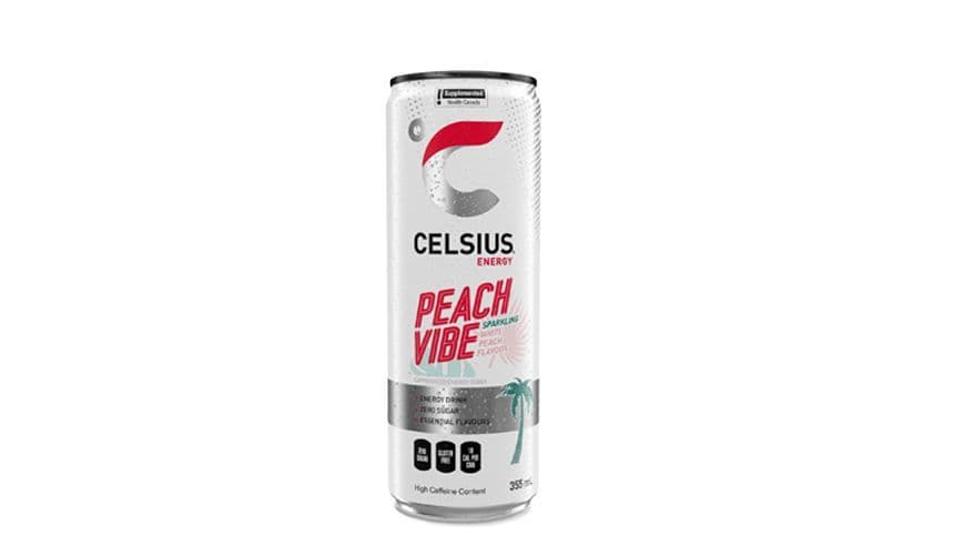 Celsius Peach Vibe Energy Drink 